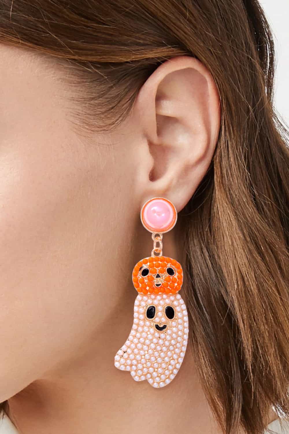 Halloween Ghost Shape Dangle Earrings BLUE ZONE PLANET