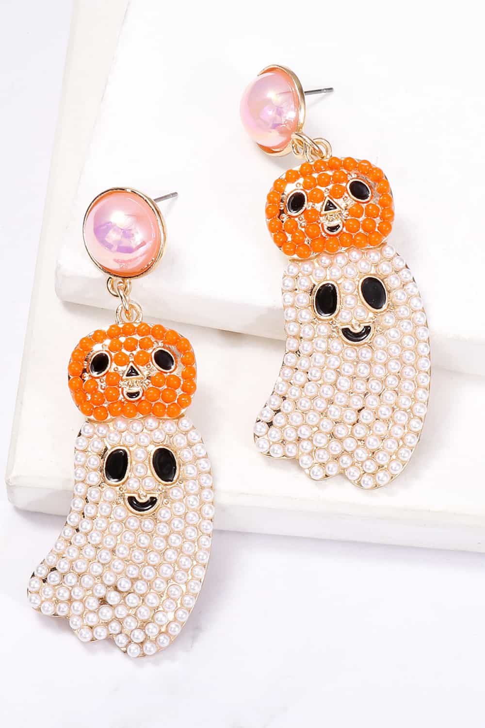 Halloween Ghost Shape Dangle Earrings BLUE ZONE PLANET