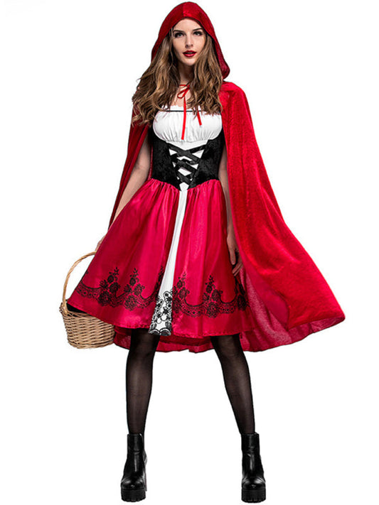 Halloween little red riding hood costume adult cosplay party costume BLUE ZONE PLANET