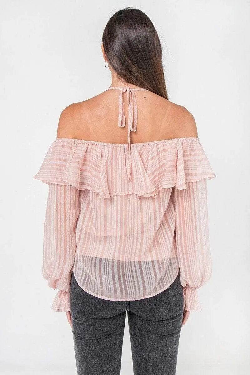 Halter Tie Woven Top Blue Zone Planet