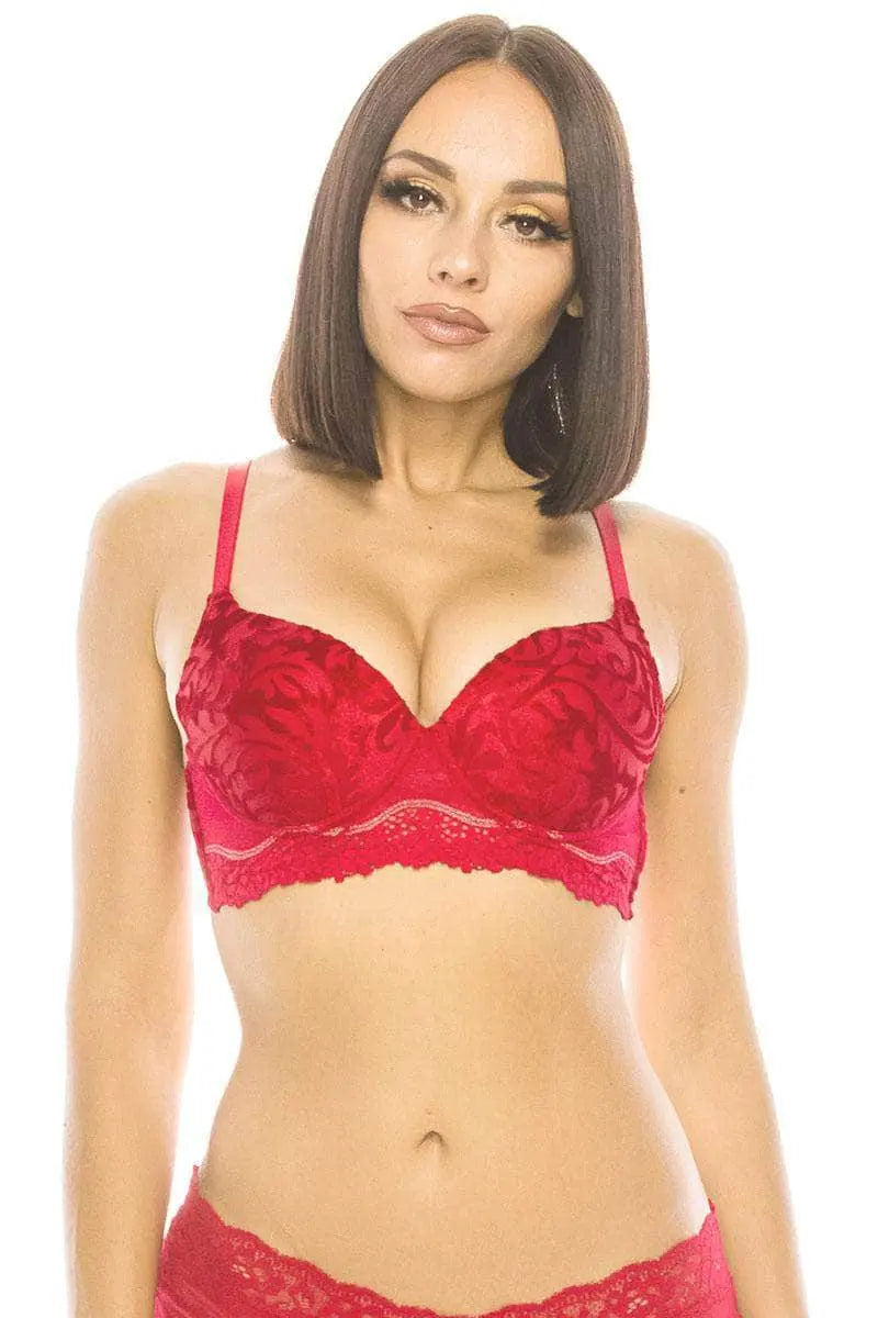 Hearts Push Up Bra Blue Zone Planet