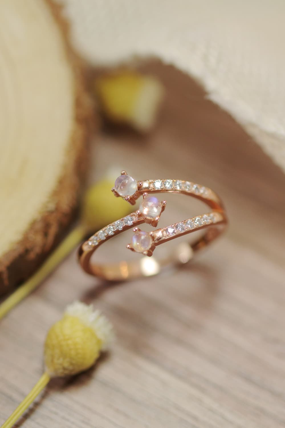 High Quality Natural Moonstone 925 Sterling Silver Ring BLUE ZONE PLANET