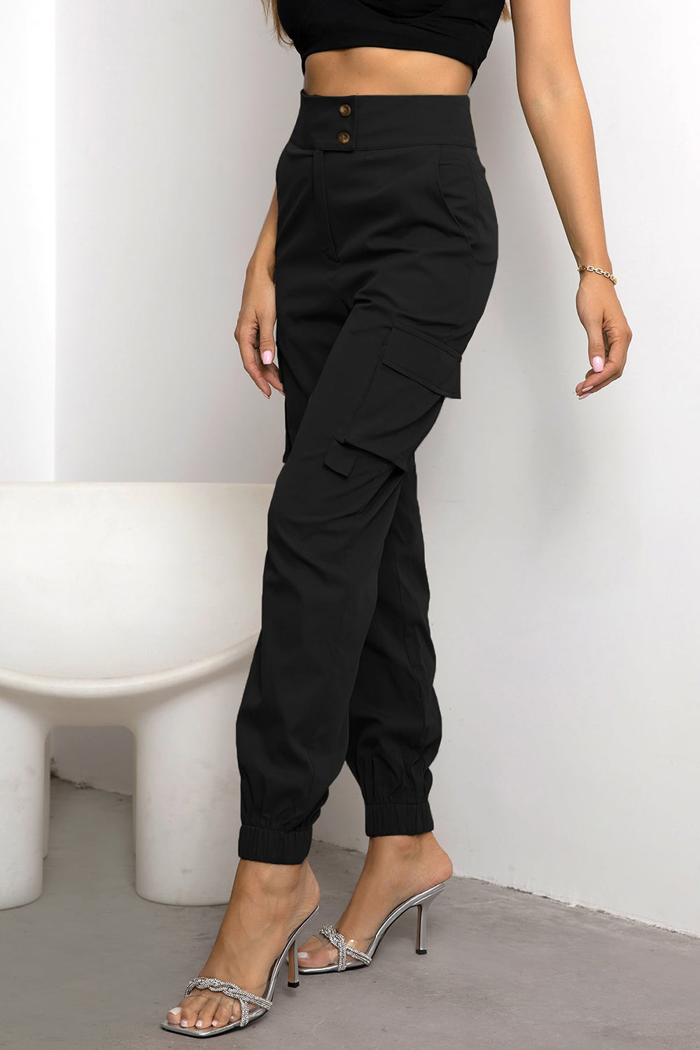 High Waist Cargo Pants BLUE ZONE PLANET