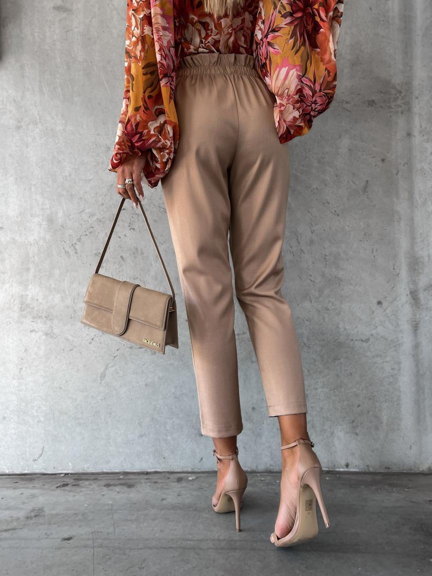 High Waist Tie Pu Leather Casual Pencil Pants iYoowe DropShipping