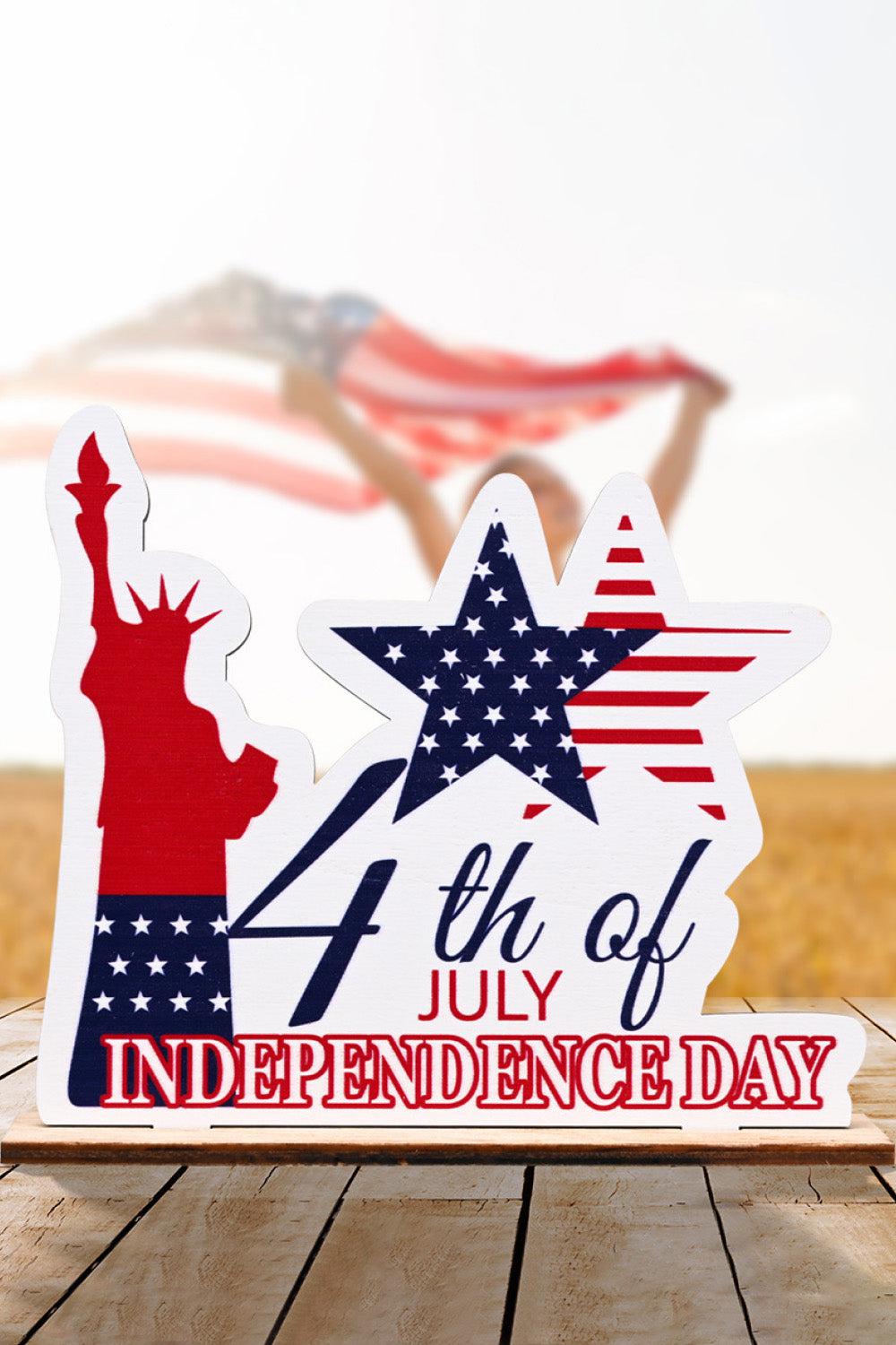 Independence Day Plywood Decor Ornament BLUE ZONE PLANET
