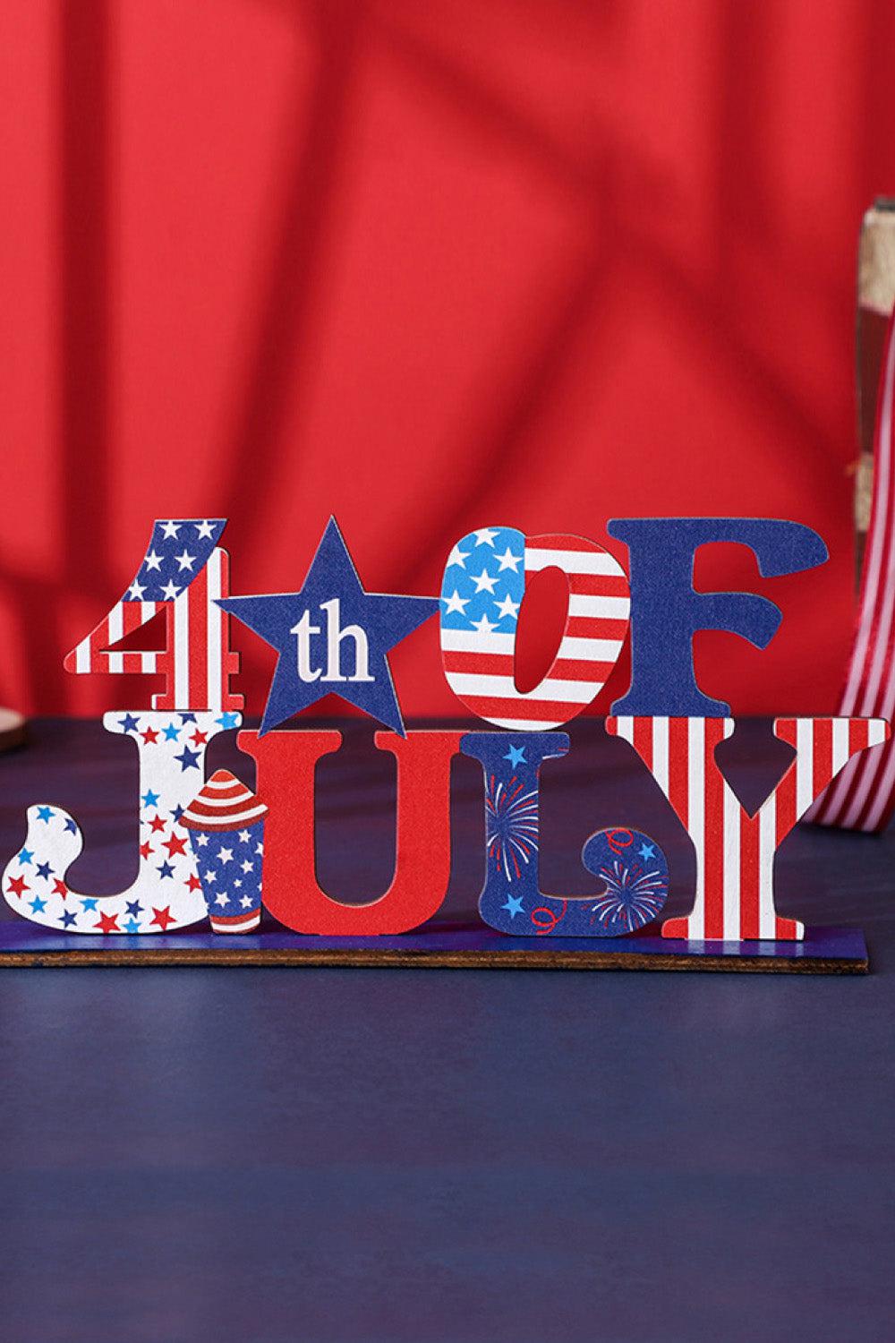 Independence Day Wood Decorative Ornament BLUE ZONE PLANET