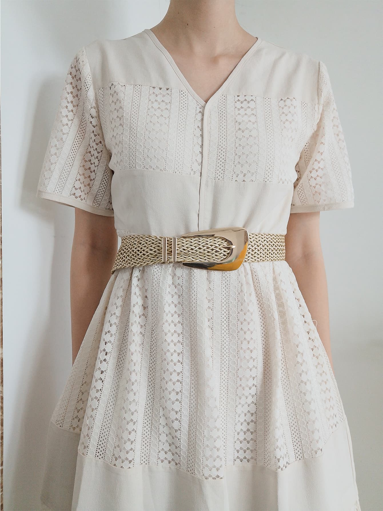 Irregular Buckle Braid Belt BLUE ZONE PLANET
