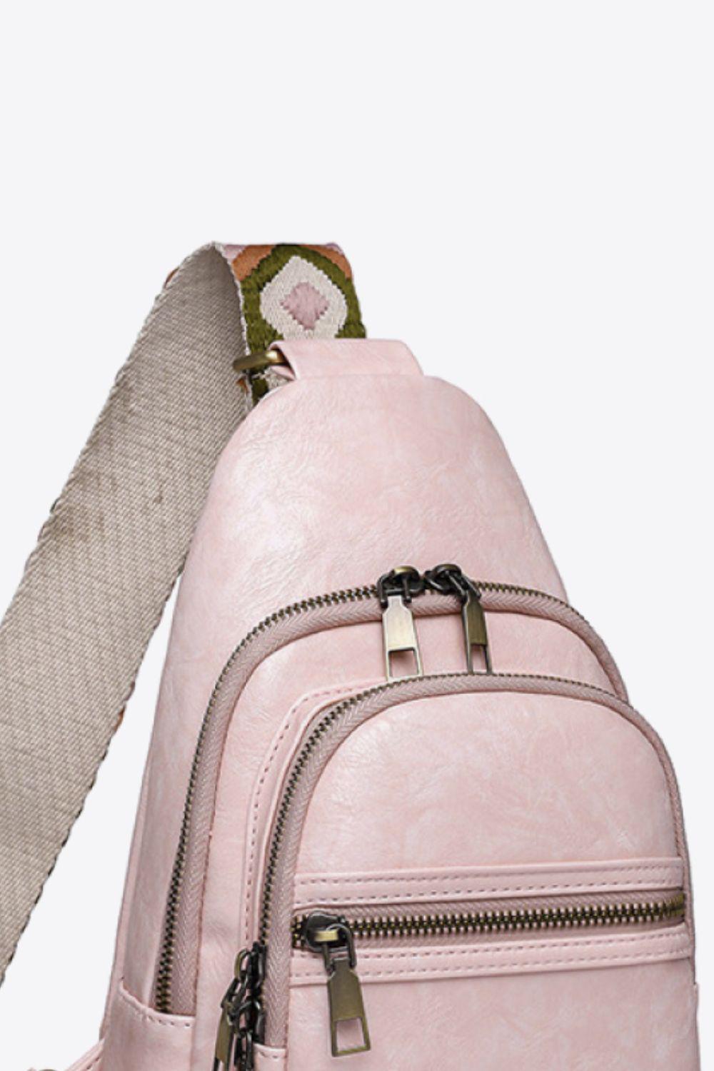 It's Your Time PU Leather Sling Bag BLUE ZONE PLANET