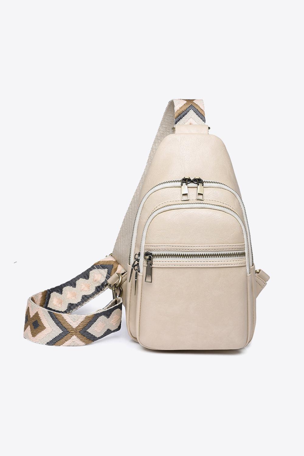 It's Your Time PU Leather Sling Bag BLUE ZONE PLANET