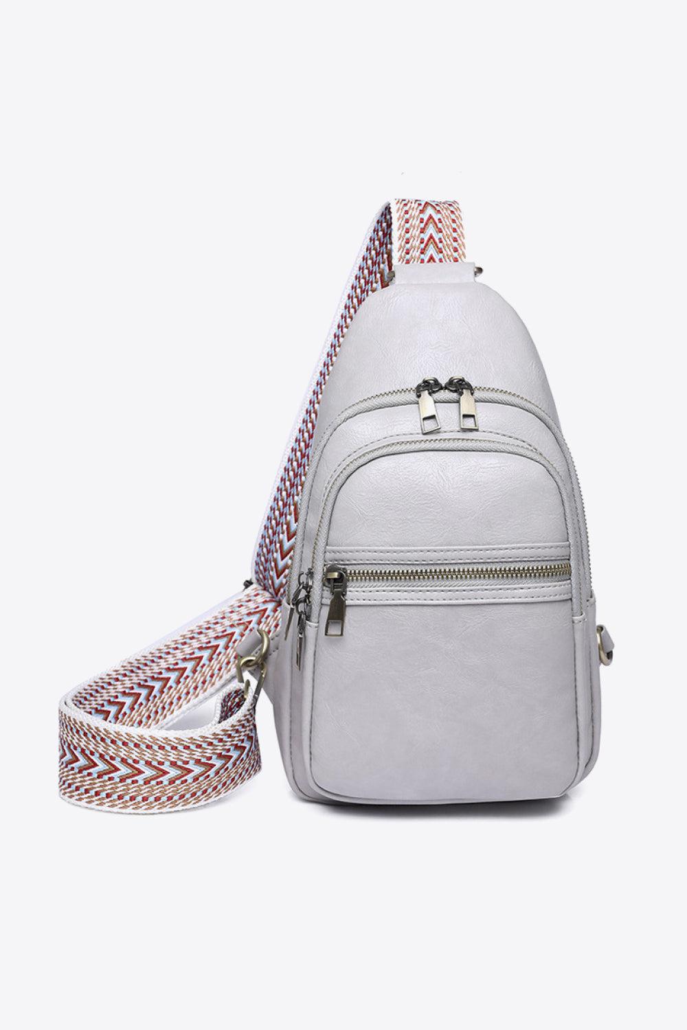 It's Your Time PU Leather Sling Bag BLUE ZONE PLANET