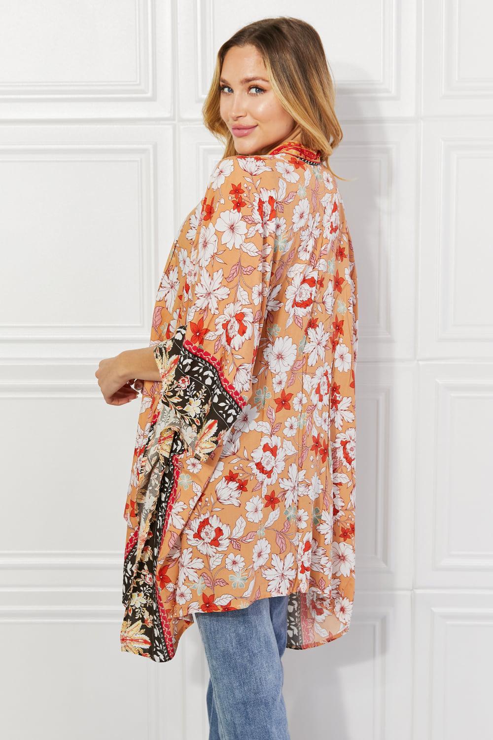 Justin Taylor Peachy Keen Cover-Up  Kimono BLUE ZONE PLANET