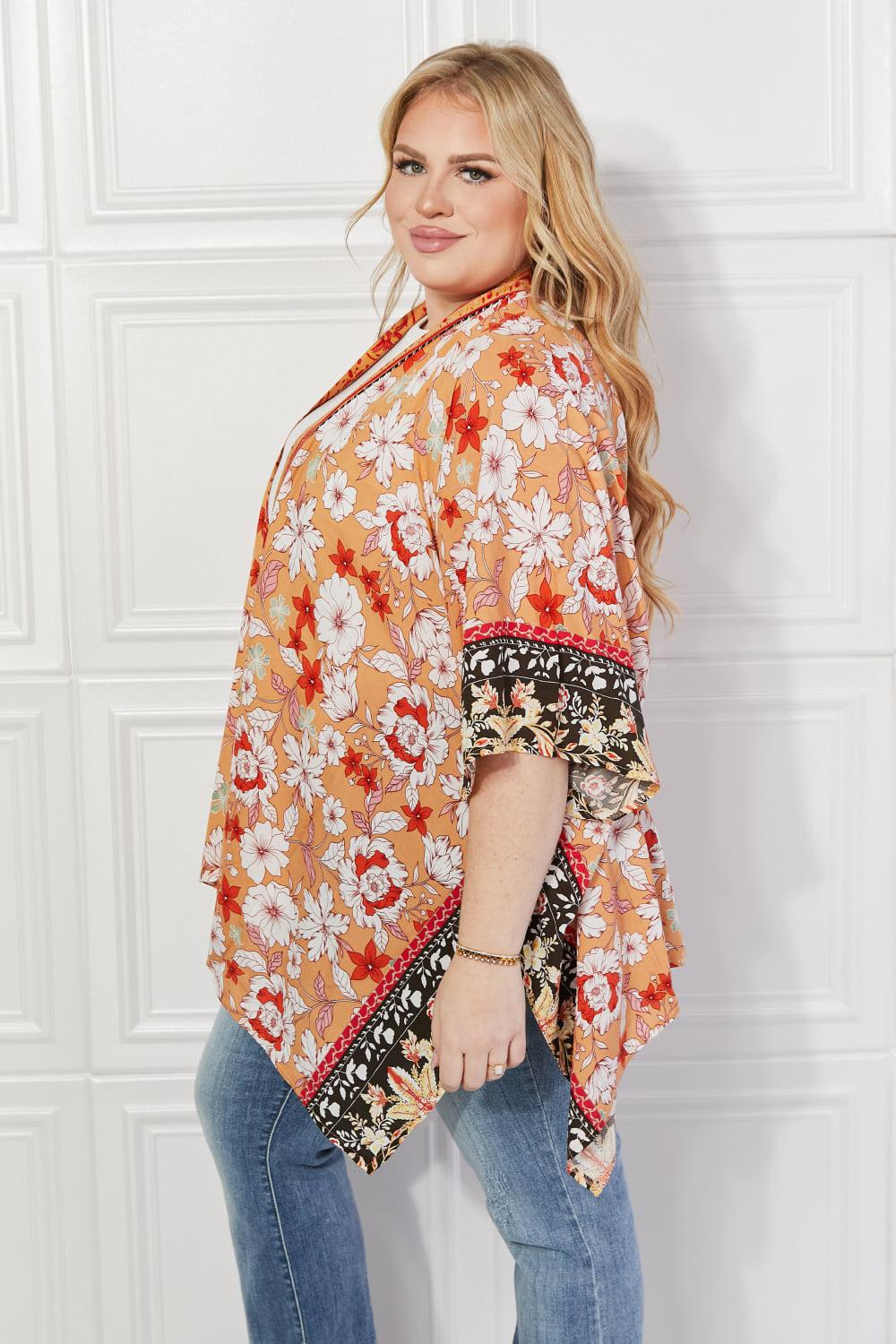 Justin Taylor Peachy Keen Cover-Up  Kimono BLUE ZONE PLANET