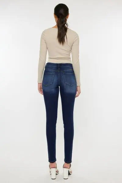 Kancan Mid Rise Gradient Skinny Jeans BLUE ZONE PLANET