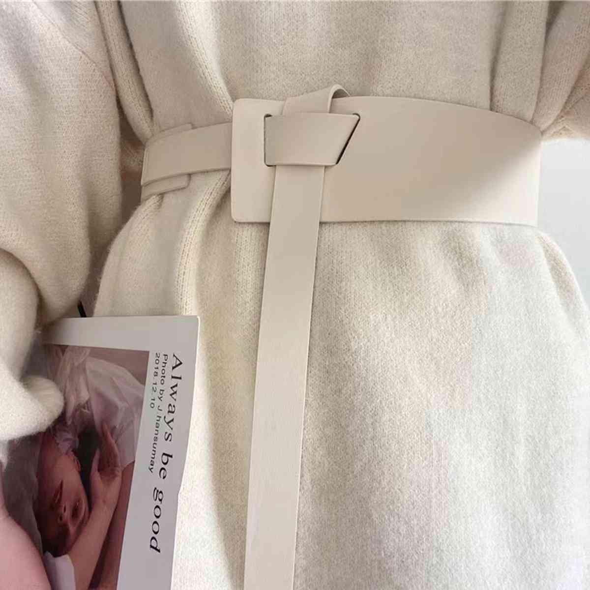 Knot Detail PU Belt BLUE ZONE PLANET