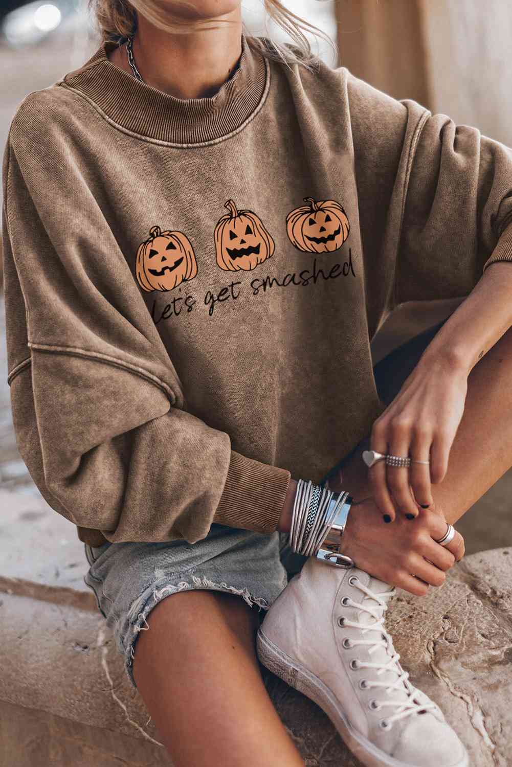 LET'S GET SMASHED Graphic Sweatshirt BLUE ZONE PLANET