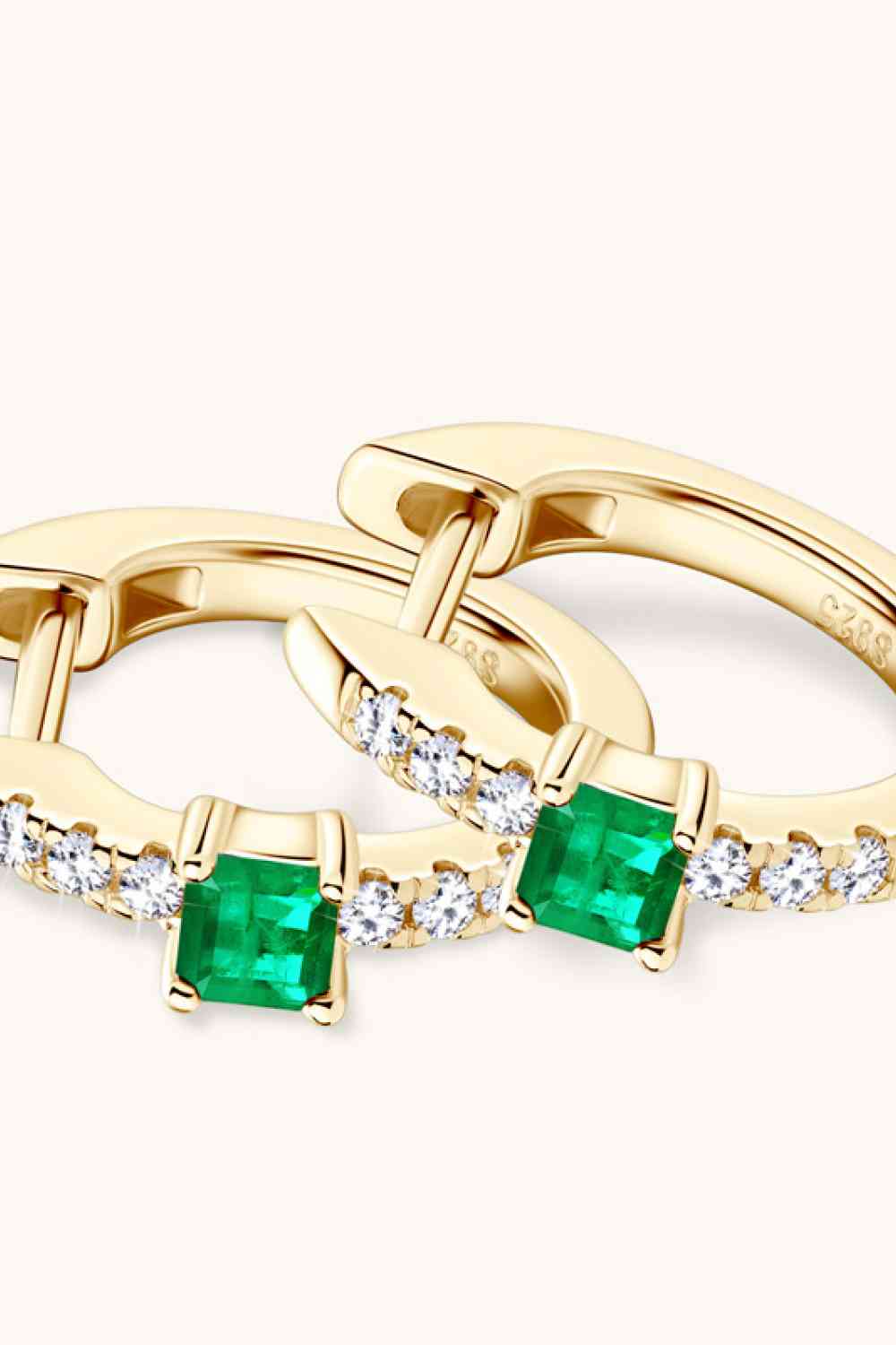 Lab-Grown Emerald Earrings BLUE ZONE PLANET