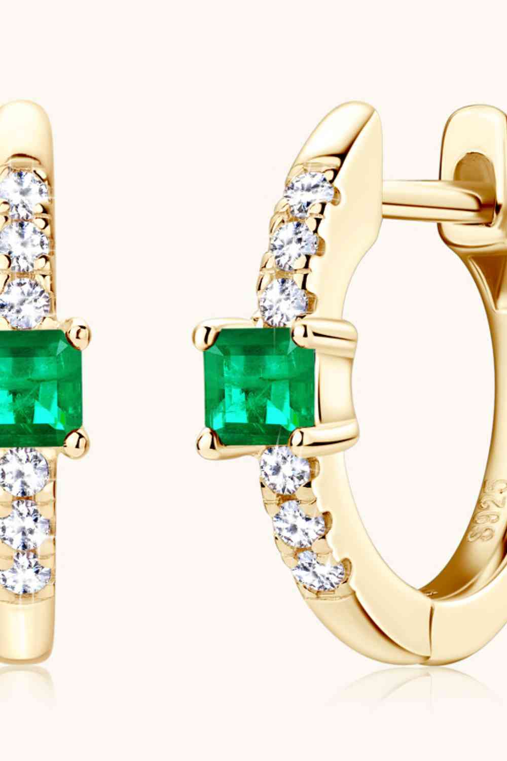 Lab-Grown Emerald Earrings BLUE ZONE PLANET