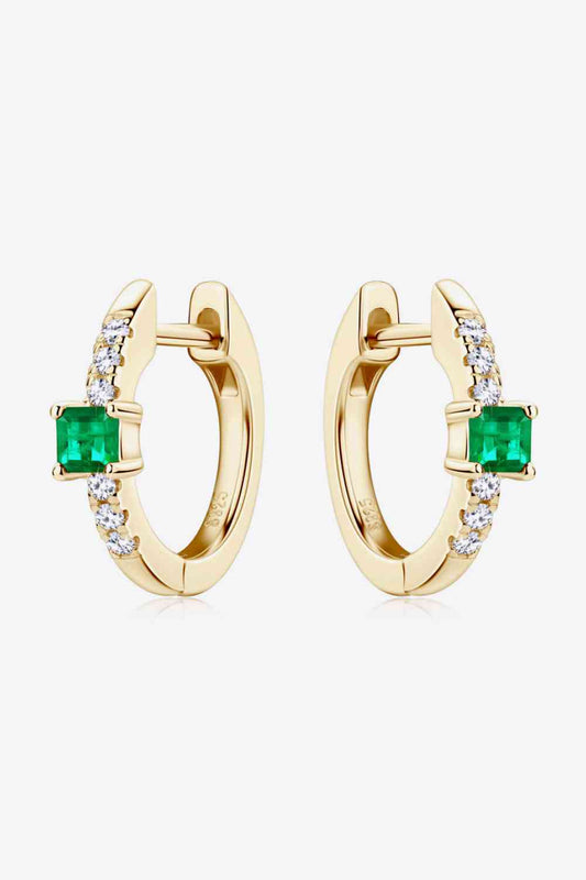 Lab-Grown Emerald Earrings BLUE ZONE PLANET