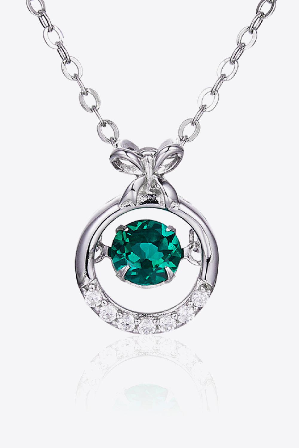 Lab-Grown Emerald Pendant Necklace BLUE ZONE PLANET