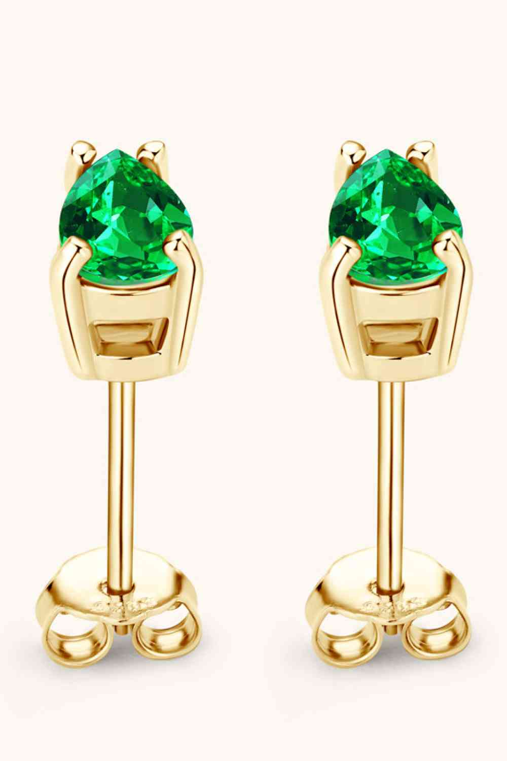Lab-Grown Emerald Stud Earrings BLUE ZONE PLANET