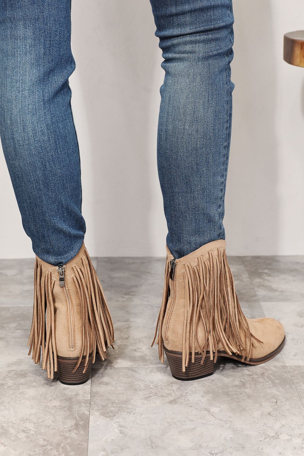 Legend Women's Fringe Cowboy Western Ankle Boots BLUE ZONE PLANET
