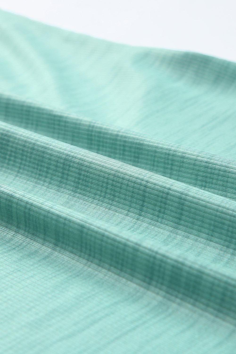 Leopard Color Block Decorative Button Tank BLUE ZONE PLANET