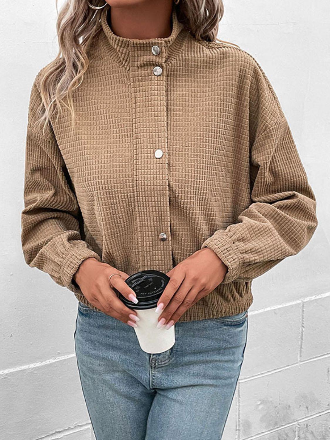 Long Sleeve Dropped Shoulder Jacket BLUE ZONE PLANET