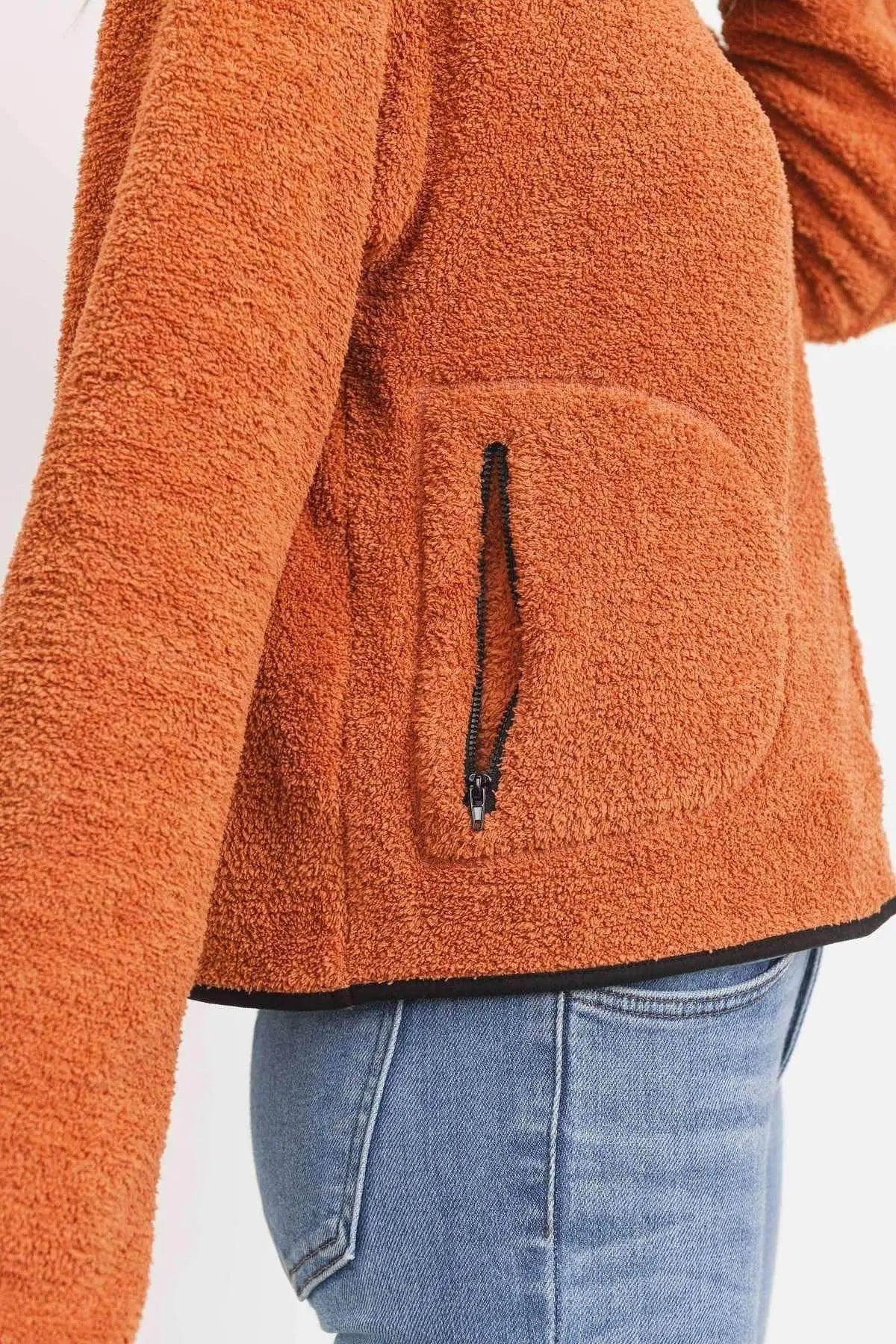 Long Sleeve Half Zipper Pullover Loopie Terry Blue Zone Planet
