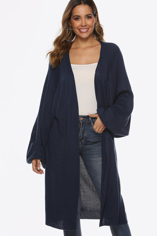 Long Sleeve Open Front Cardigan BLUE ZONE PLANET