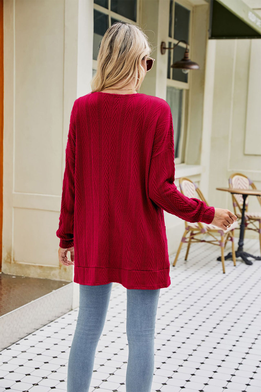 Long Sleeve Pocketed Cardigan BLUE ZONE PLANET