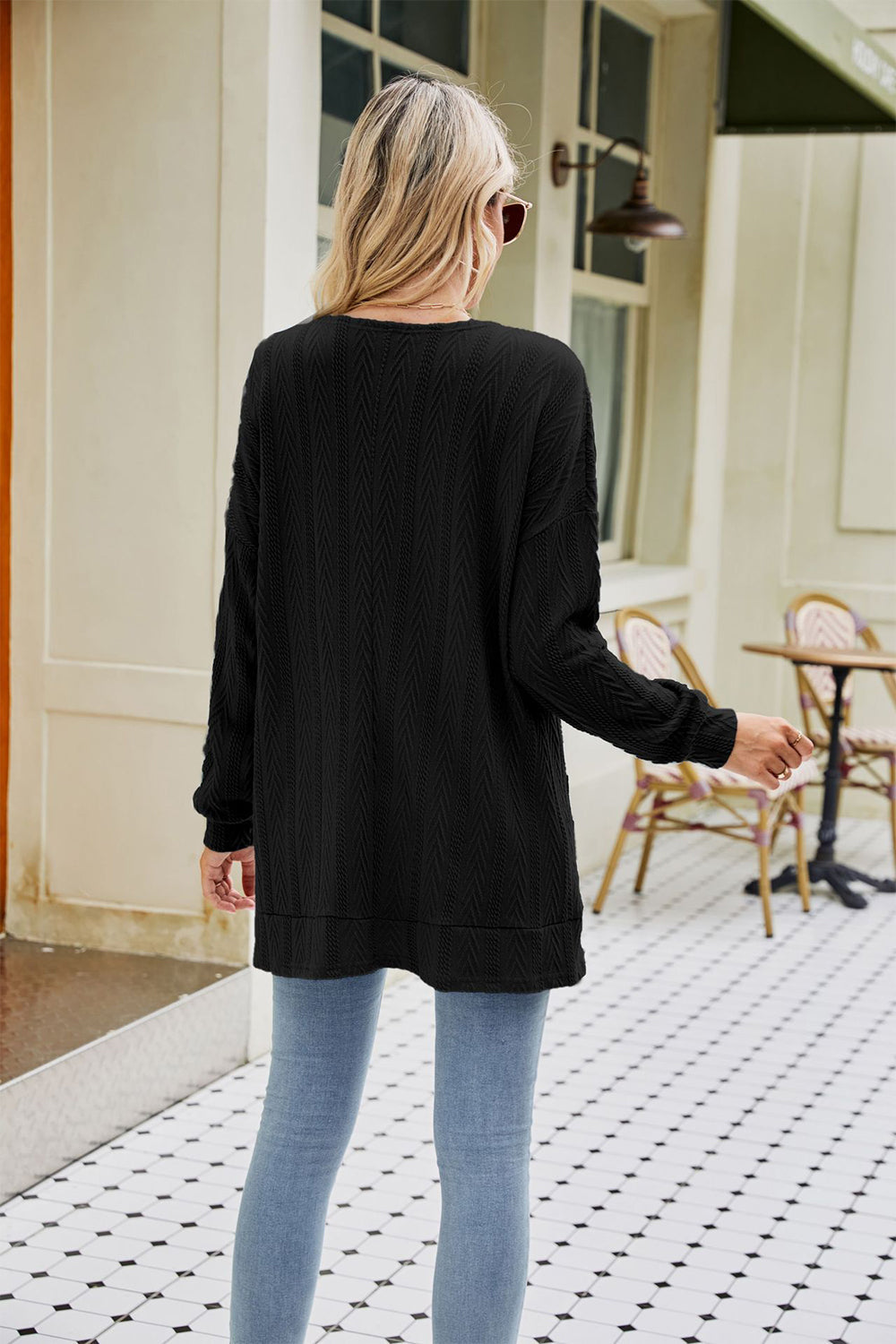 Long Sleeve Pocketed Cardigan BLUE ZONE PLANET