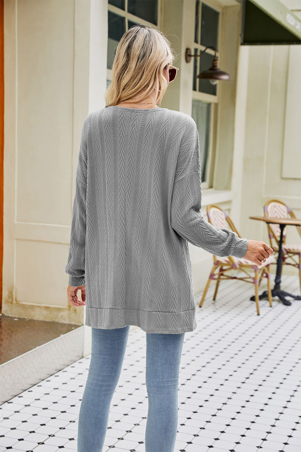 Long Sleeve Pocketed Cardigan BLUE ZONE PLANET