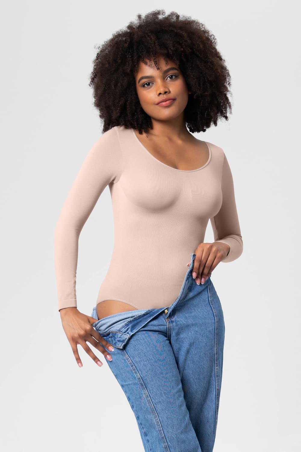 Long Sleeve Shaping Bodysuit BLUE ZONE PLANET