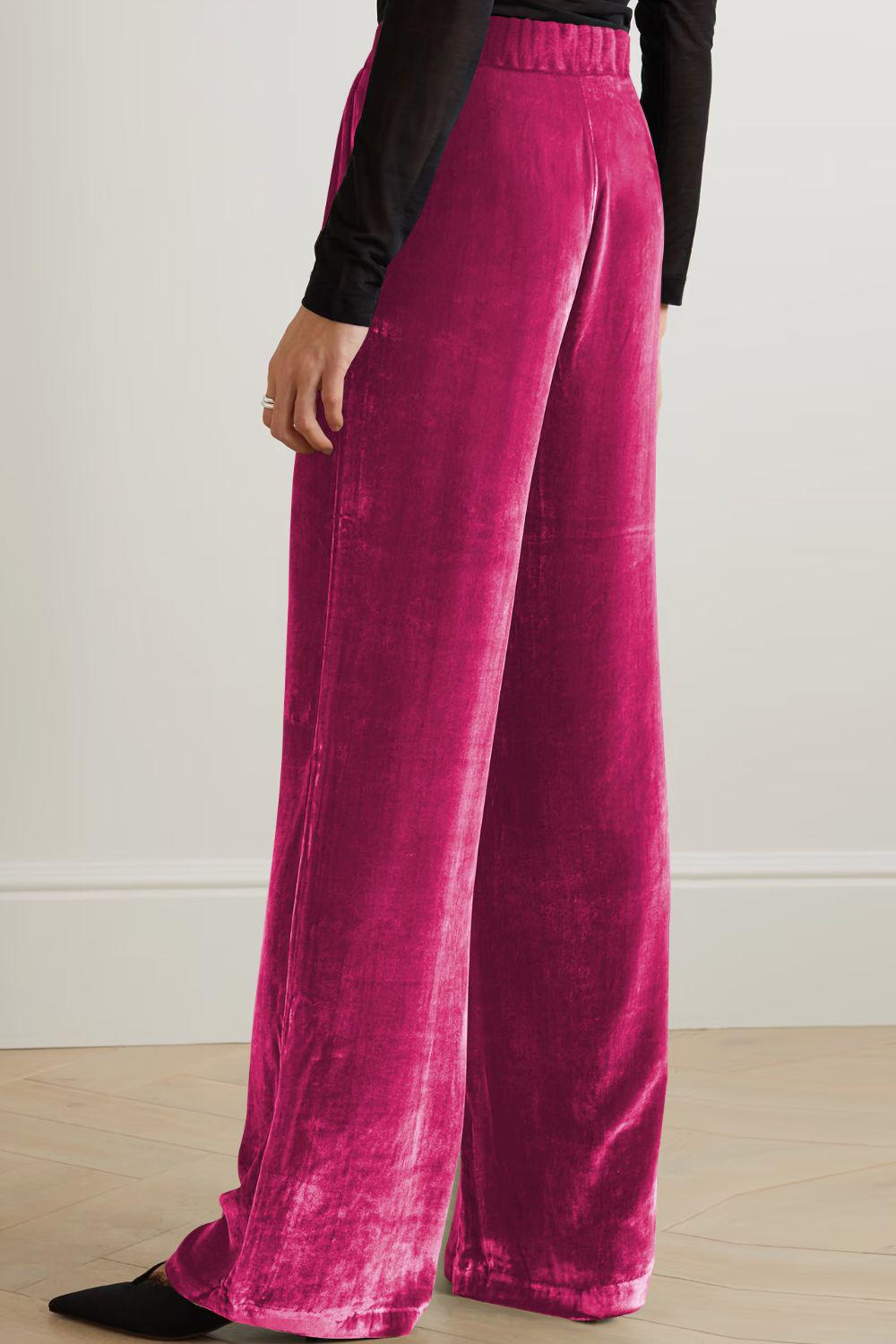 Loose Fit High Waist Long Pants with Pockets BLUE ZONE PLANET