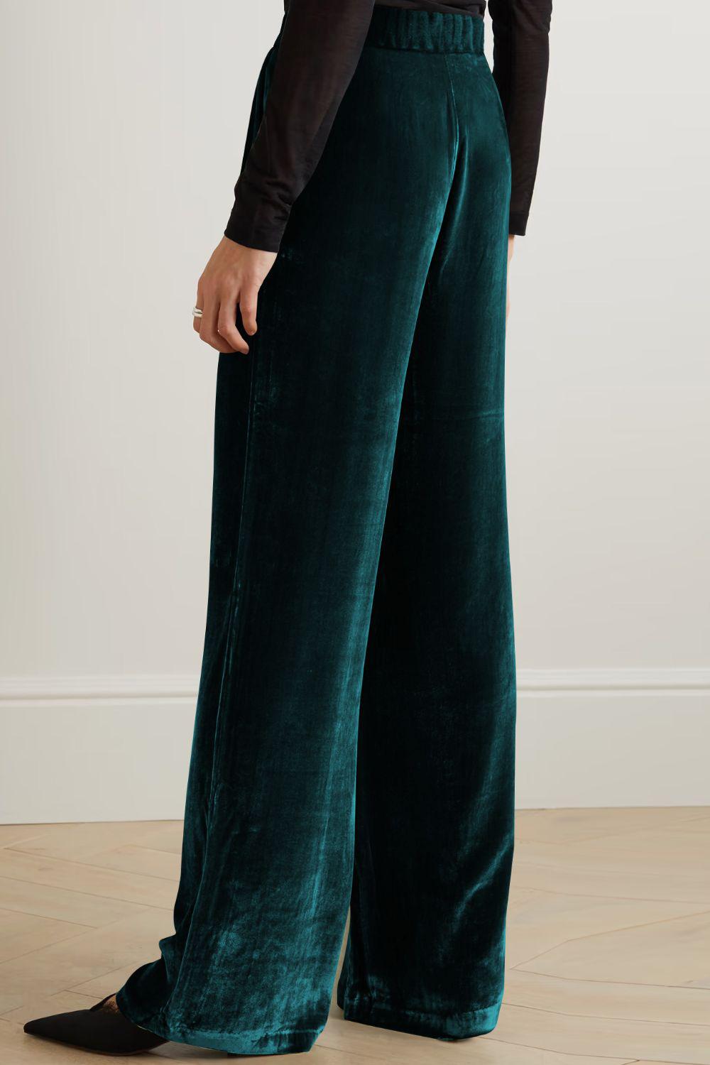 Loose Fit High Waist Long Pants with Pockets BLUE ZONE PLANET