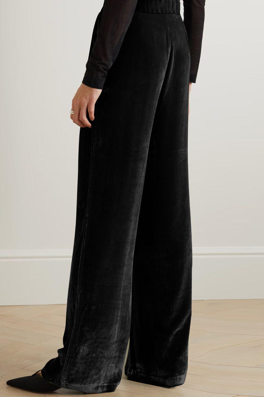 Loose Fit High Waist Long Pants with Pockets BLUE ZONE PLANET