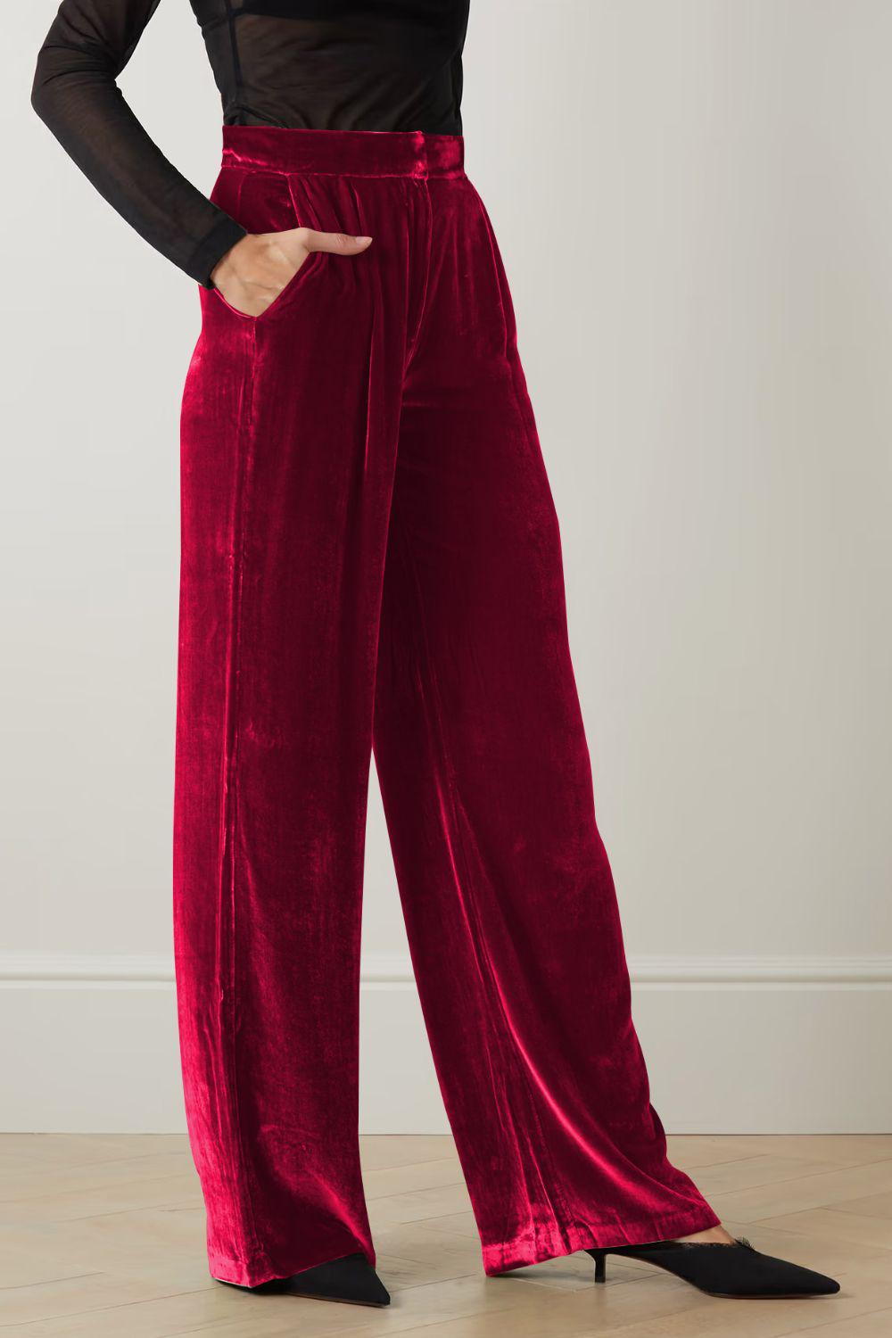 Loose Fit High Waist Long Pants with Pockets BLUE ZONE PLANET