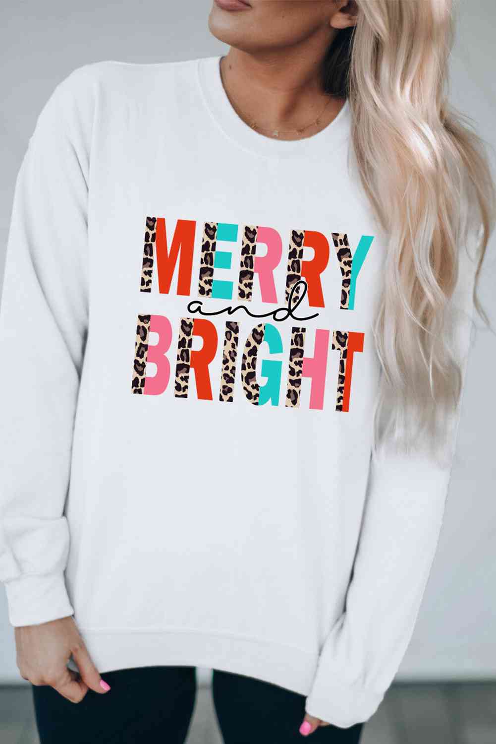 MERRY AND BRIGHT Graphic Sweatshirt BLUE ZONE PLANET