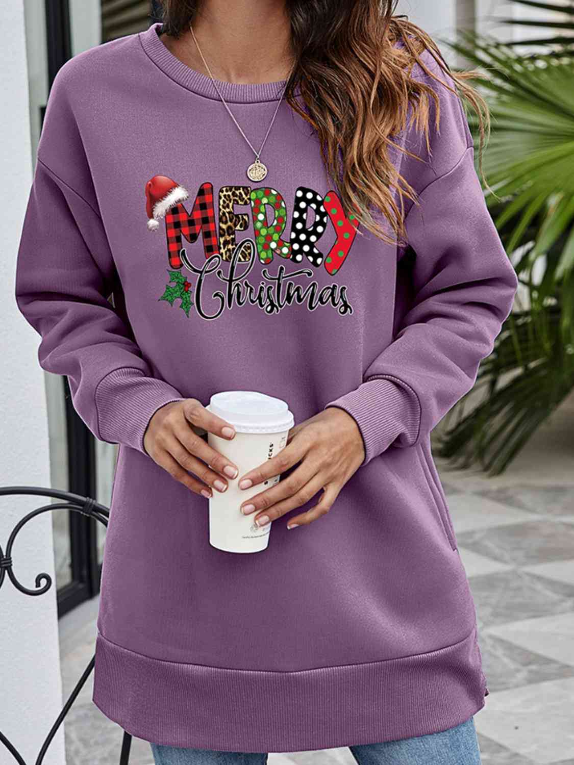 MERRY CHRISTMAS Graphic Sweatshirt BLUE ZONE PLANET