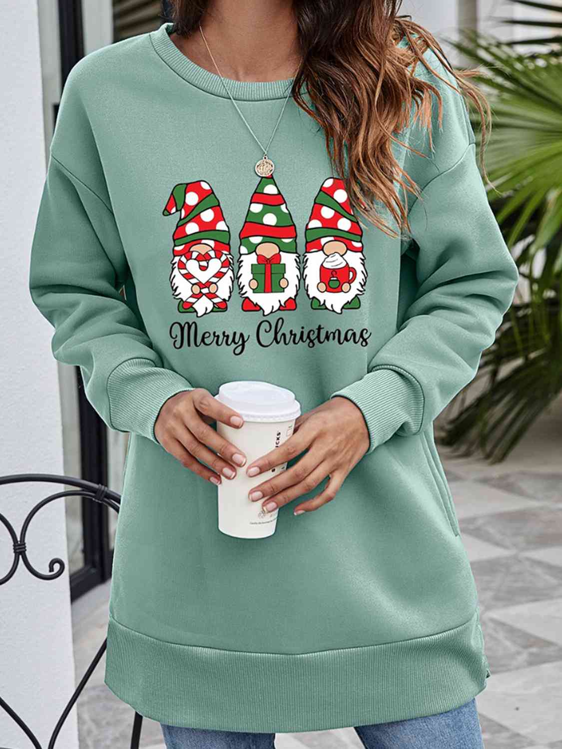 MERRY CHRISTMAS Graphic Sweatshirt BLUE ZONE PLANET