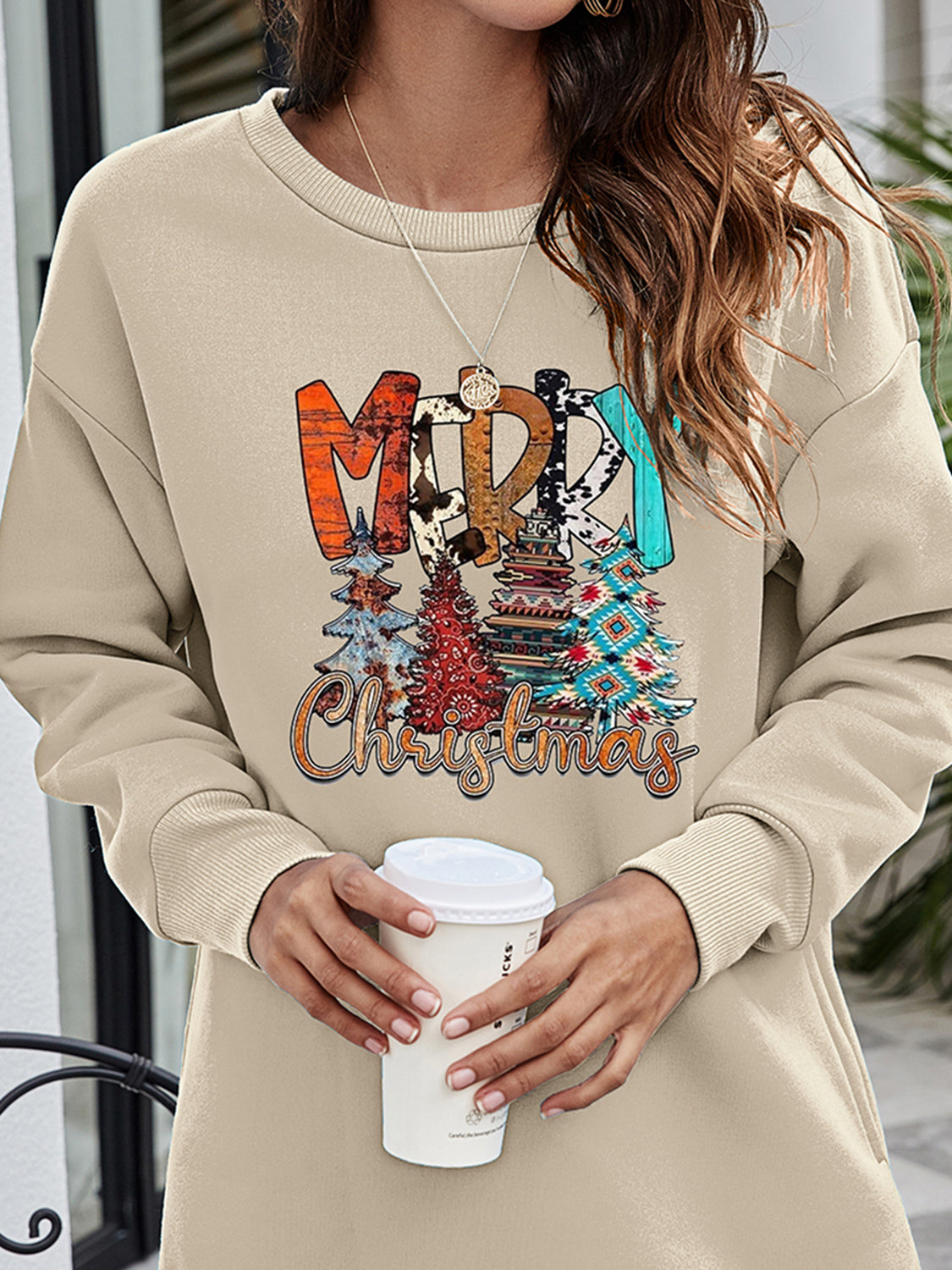 MERRY CHRISTMAS Graphic Sweatshirt BLUE ZONE PLANET