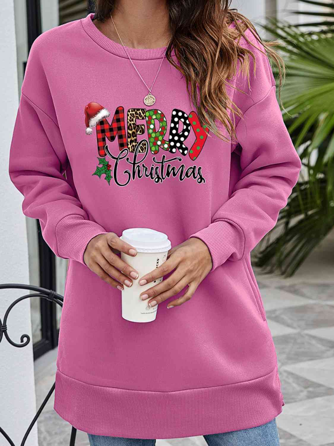 MERRY CHRISTMAS Graphic Sweatshirt BLUE ZONE PLANET