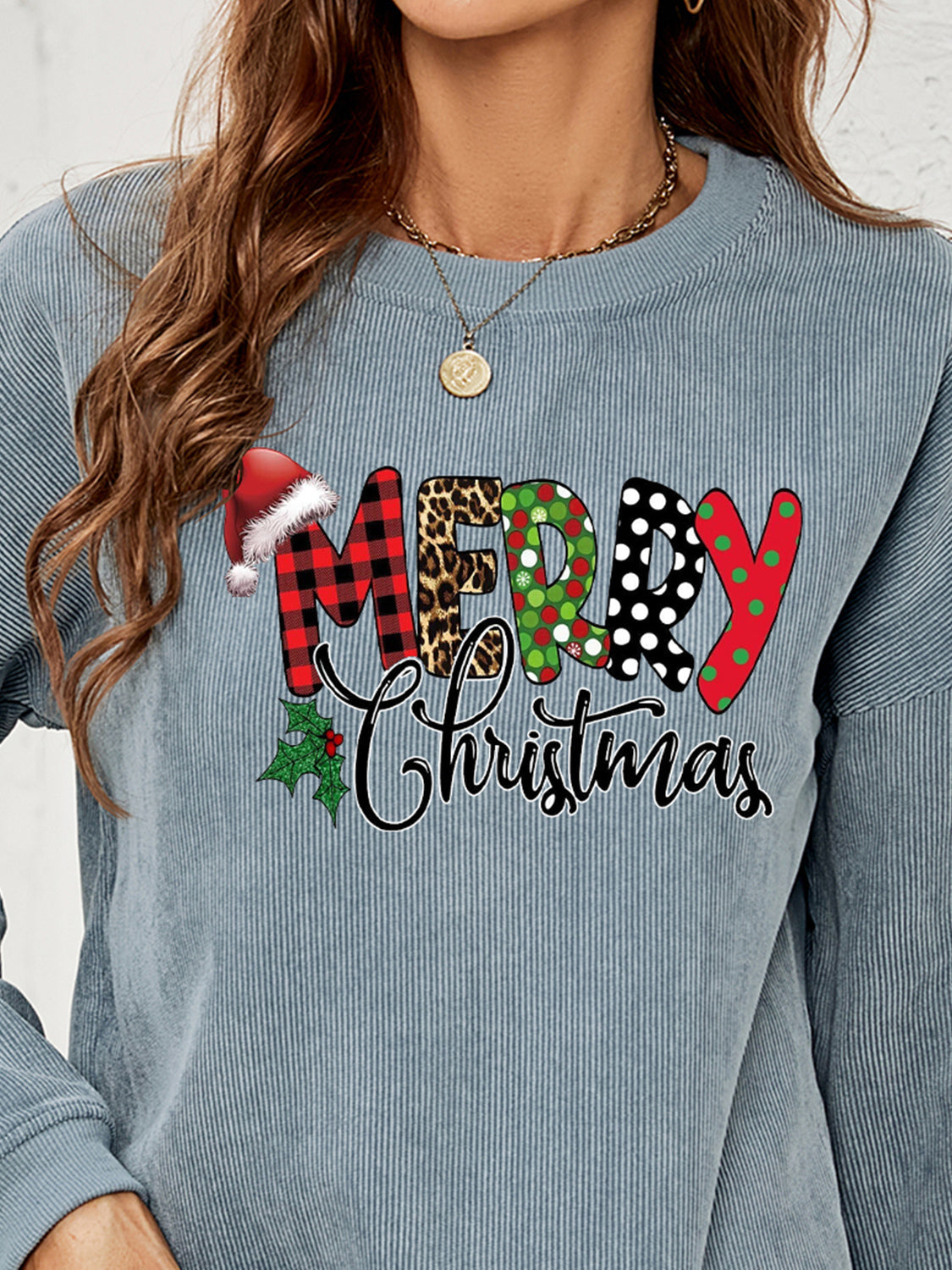 MERRY CHRISTMAS Graphic Sweatshirt BLUE ZONE PLANET