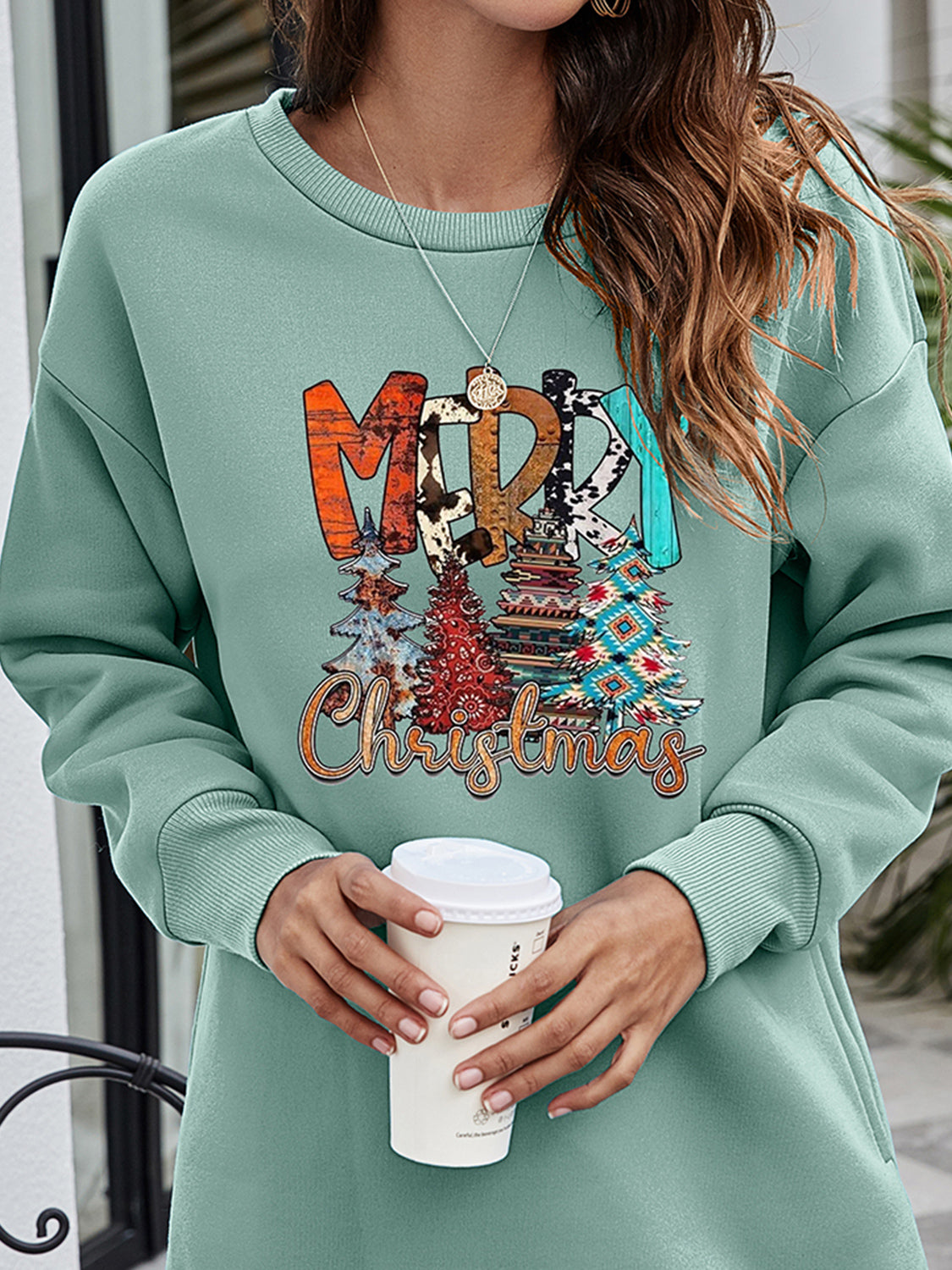 MERRY CHRISTMAS Graphic Sweatshirt BLUE ZONE PLANET