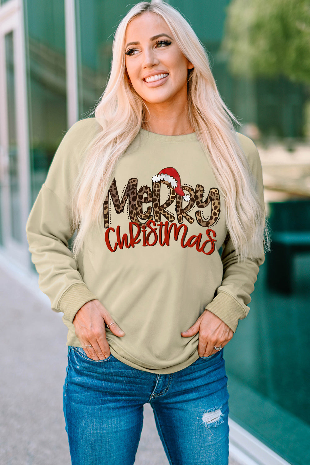 MERRY CHRISTMAS Graphic Sweatshirt BLUE ZONE PLANET