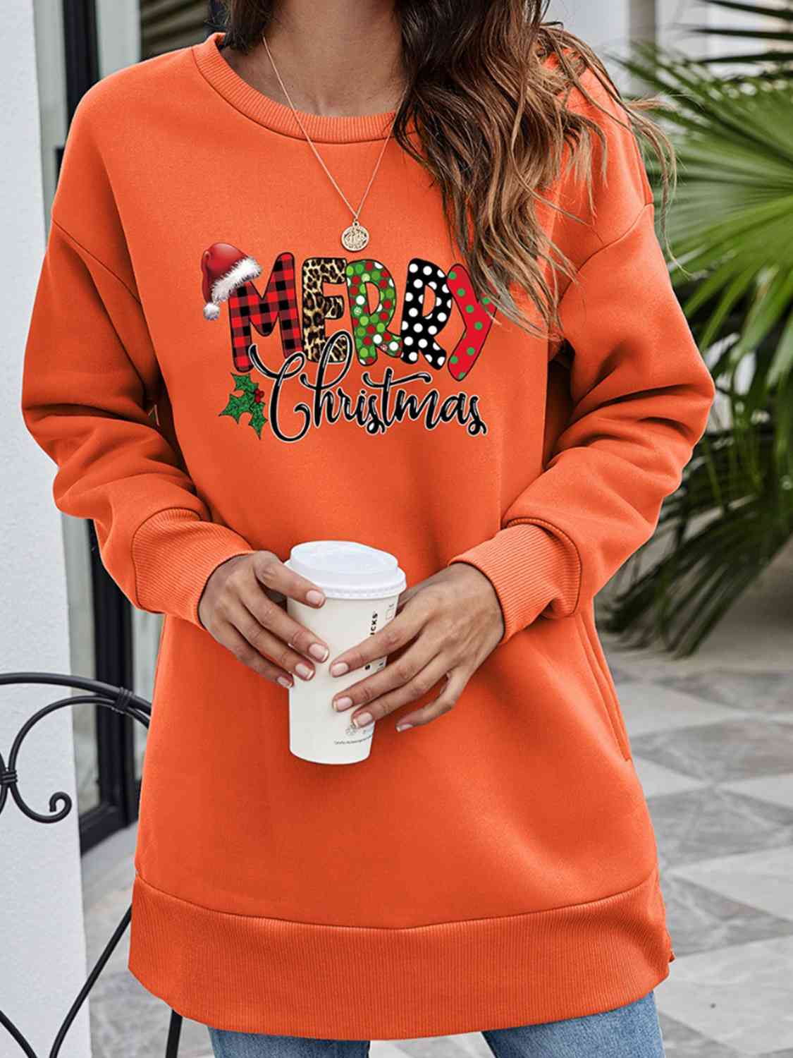 MERRY CHRISTMAS Graphic Sweatshirt BLUE ZONE PLANET