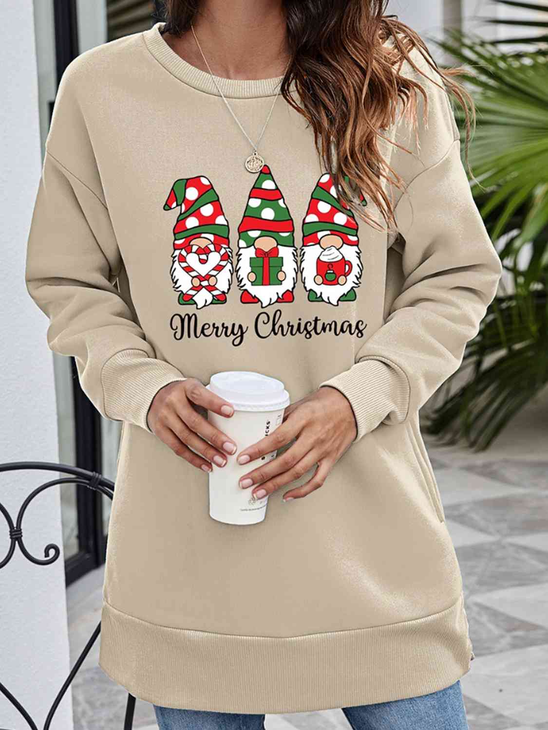 MERRY CHRISTMAS Graphic Sweatshirt BLUE ZONE PLANET