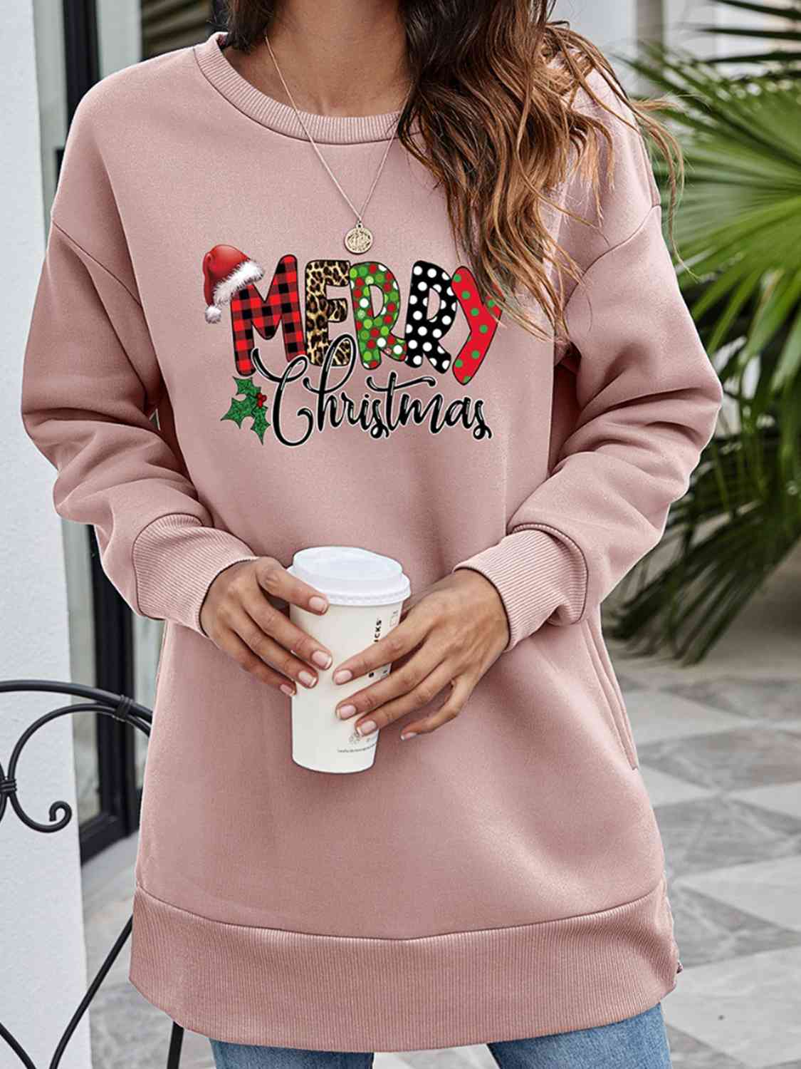 MERRY CHRISTMAS Graphic Sweatshirt BLUE ZONE PLANET