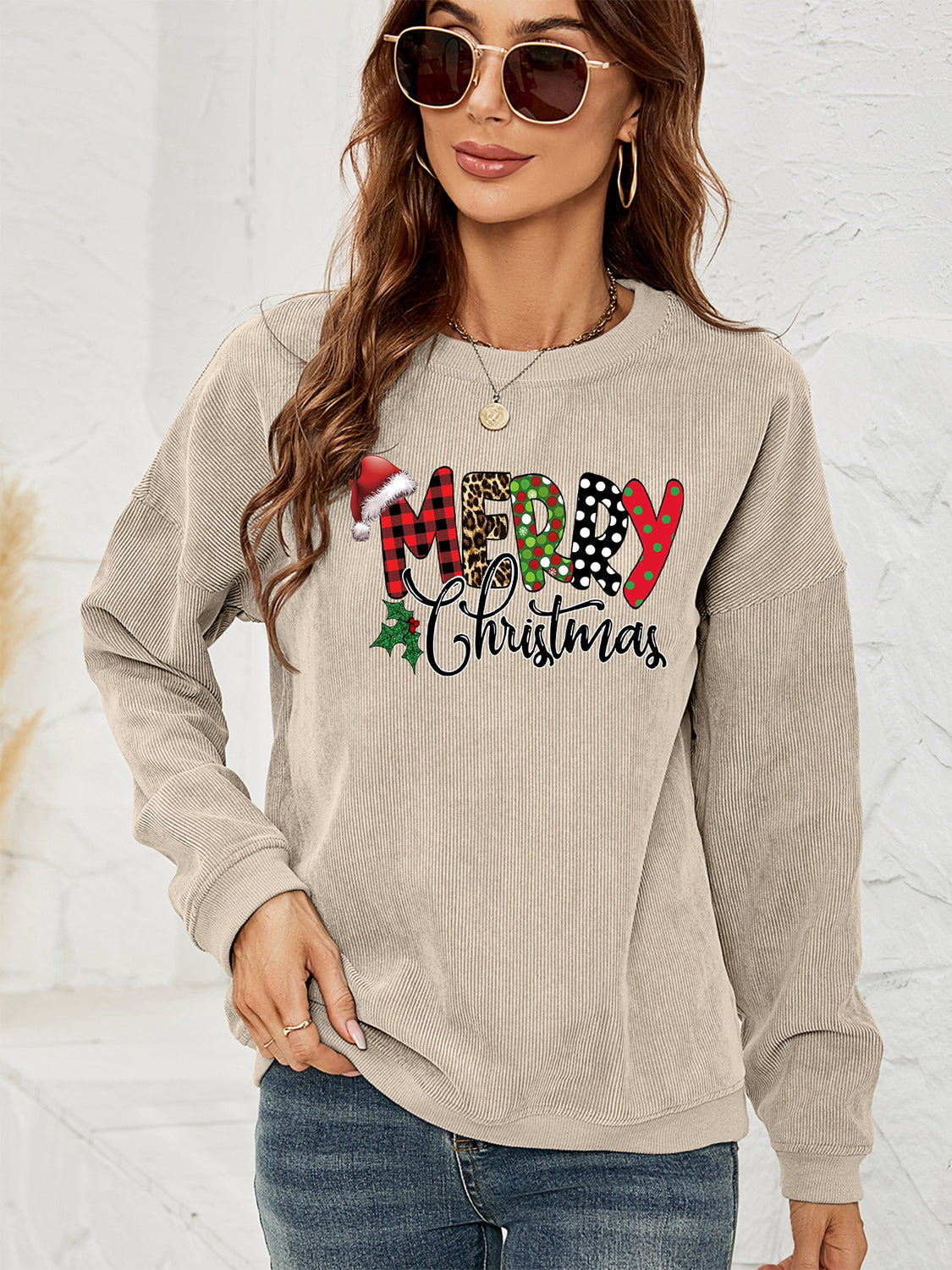 MERRY CHRISTMAS Graphic Sweatshirt BLUE ZONE PLANET