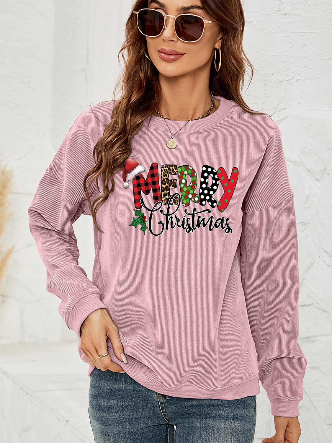 MERRY CHRISTMAS Graphic Sweatshirt BLUE ZONE PLANET